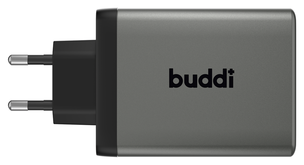 Buddi Power 100W 2x USB-C + USB-A Oplader met USB-C Kabel 2M Grijs afbeelding 2