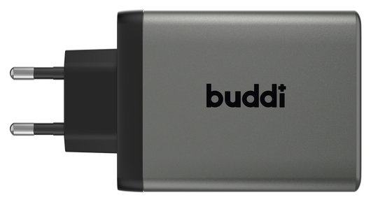 Buddi Power 100W 2x USB-C + USB-A Oplader met USB-C Kabel 2M Grijs afbeelding 2