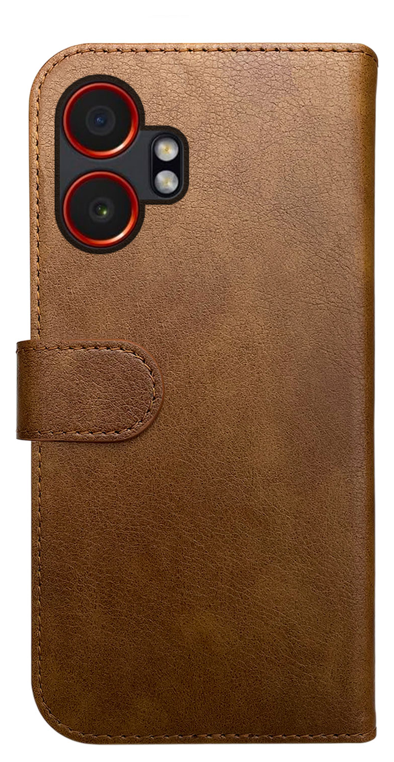 Rosso Element Samsung Galaxy Xcover 7 Pro Hoesje Book Case Wallet Bruin afbeelding 2
