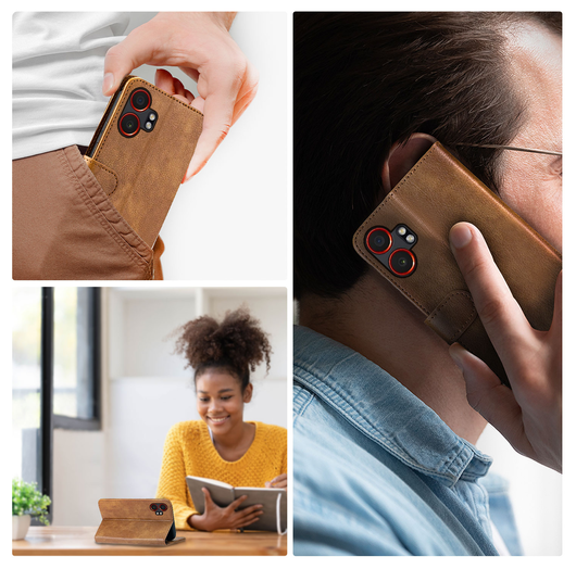 Rosso Element Samsung Galaxy Xcover 7 Pro Hoesje Book Case Wallet Bruin afbeelding 5