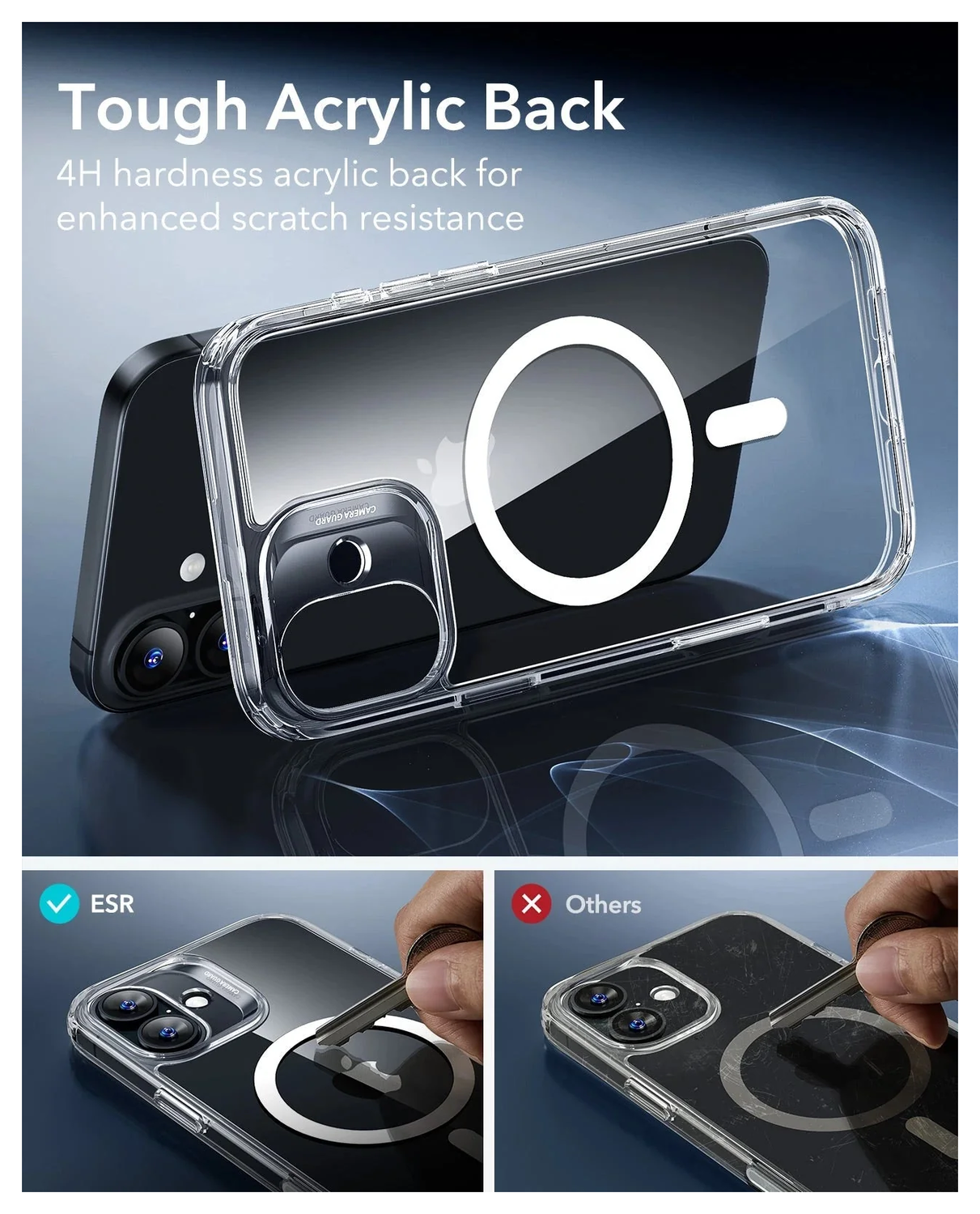 ESR Classic Hybrid iPhone 17 Hoesje MagSafe Back Cover Transparant afbeelding 6