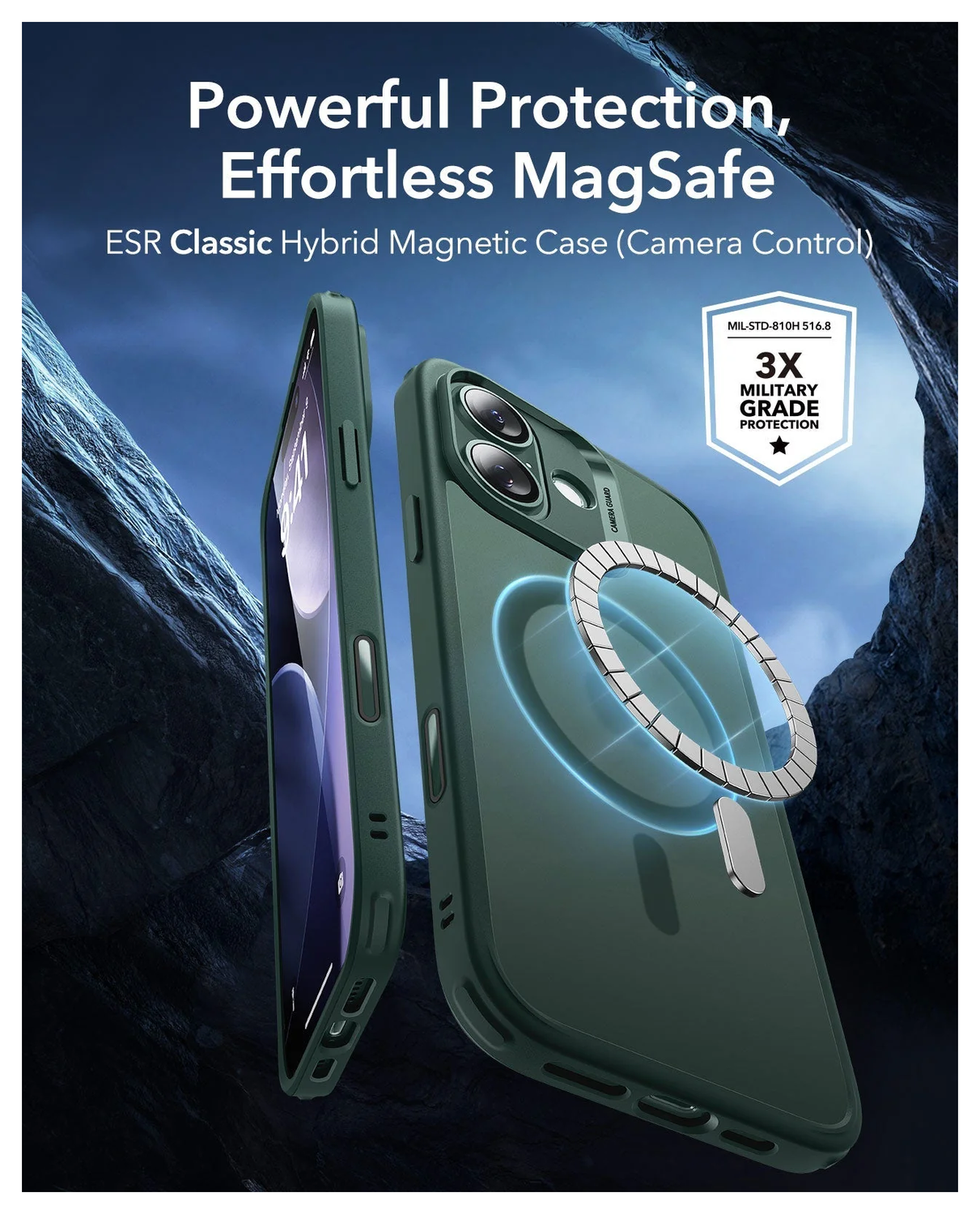 ESR Classic Hybrid iPhone 17 Hoesje MagSafe Back Cover Groen afbeelding 2