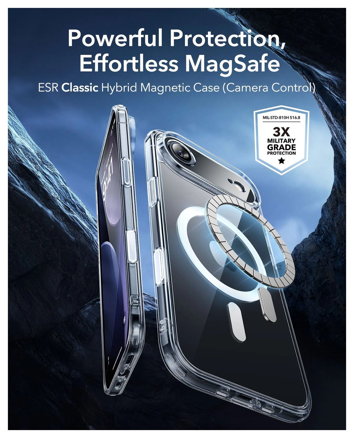 ESR Classic Hybrid iPhone 17 Air Hoesje MagSafe Back Cover Transparant afbeelding 2