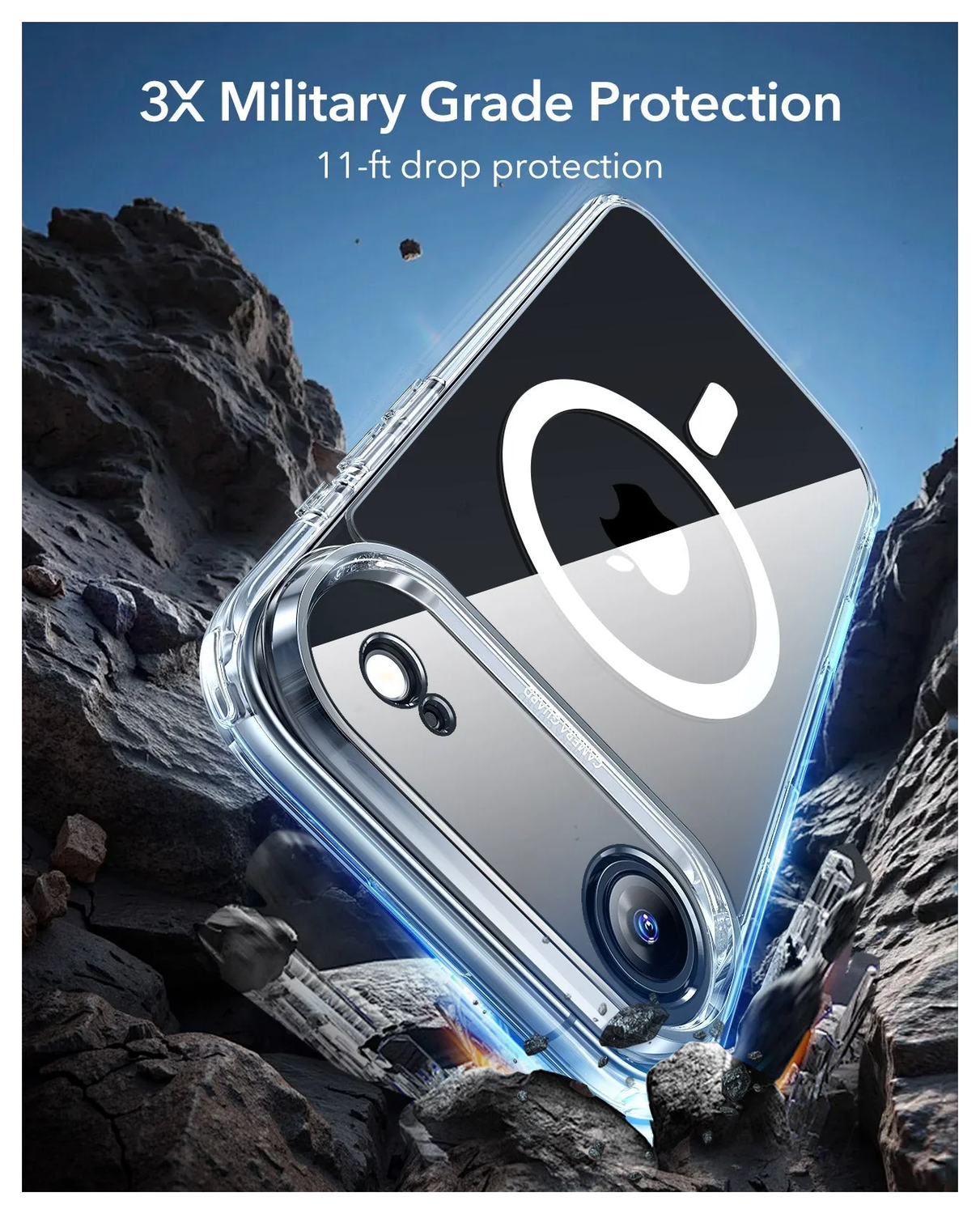 ESR Classic Hybrid iPhone 17 Air Hoesje MagSafe Back Cover Transparant afbeelding 3