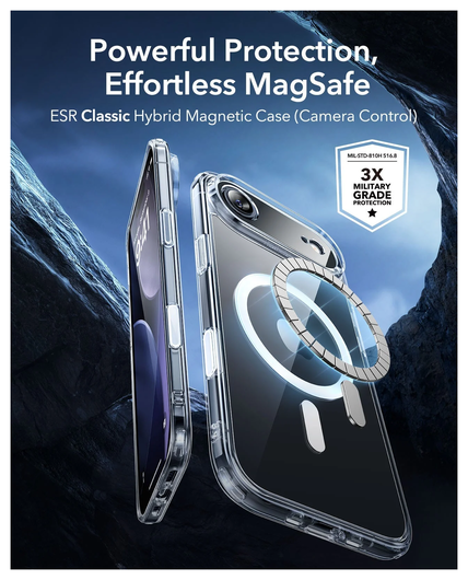 ESR Classic Hybrid iPhone 17 Air Hoesje MagSafe Back Cover Transparant afbeelding 2