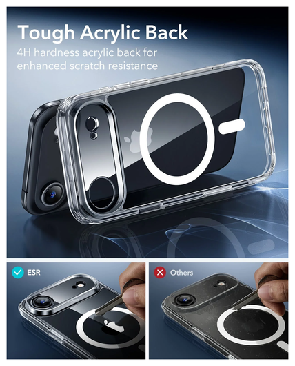 ESR Classic Hybrid iPhone 17 Air Hoesje MagSafe Back Cover Transparant afbeelding 6
