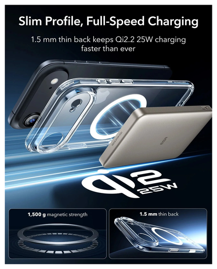 ESR Classic Hybrid iPhone 17 Air Hoesje MagSafe Back Cover Transparant afbeelding 7