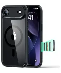 ESR Classic Hybrid iPhone Air Hoesje MagSafe Back Cover Transparant Zwart afbeelding