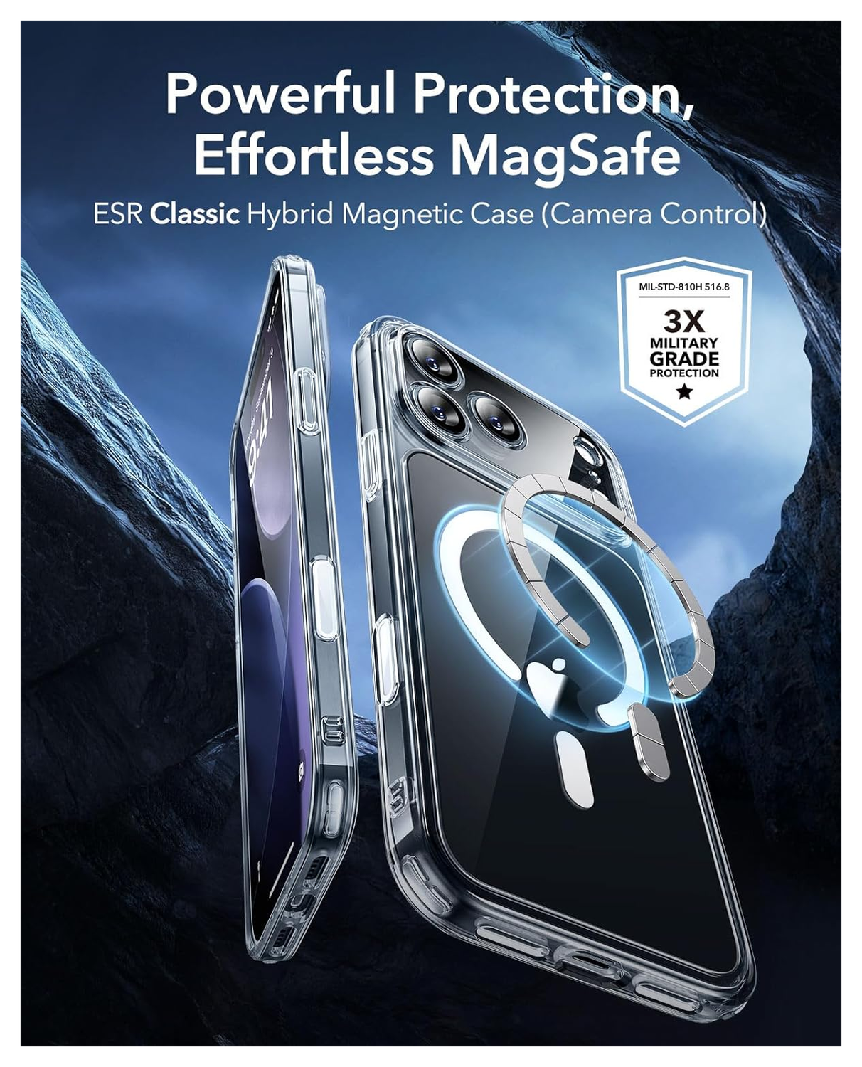 ESR Classic Hybrid iPhone 17 Pro Hoesje MagSafe Back Cover Transparant afbeelding 2