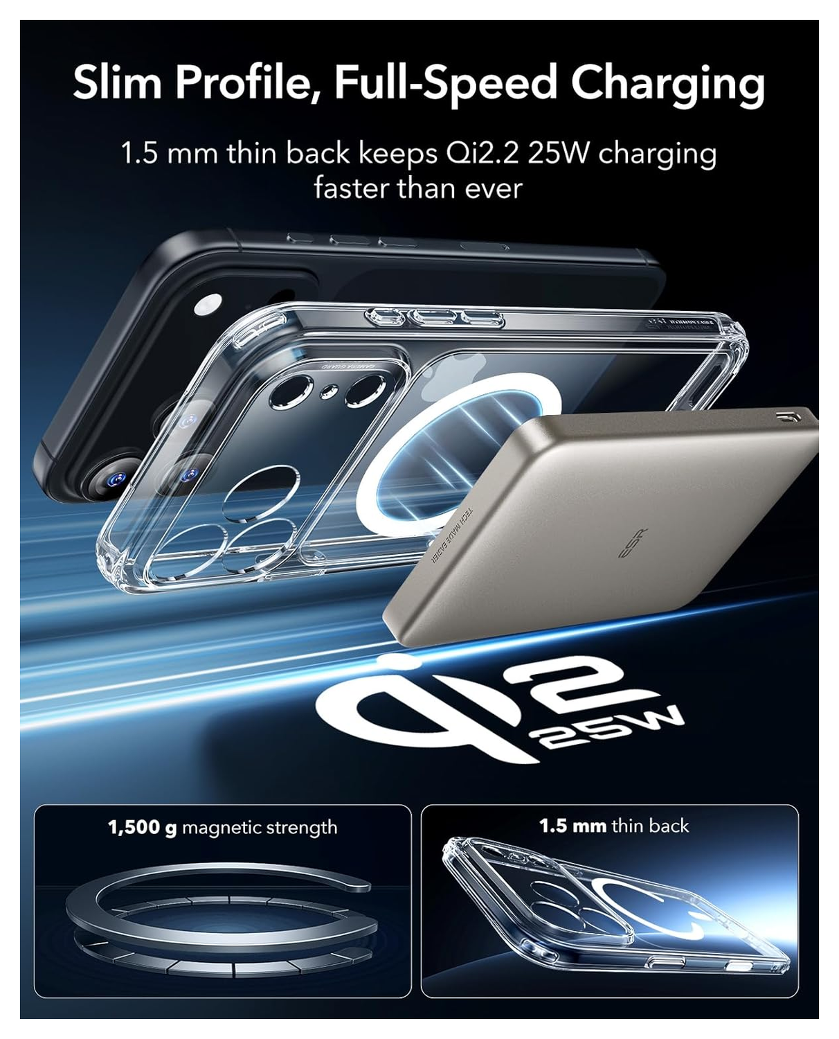 ESR Classic Hybrid iPhone 17 Pro Hoesje MagSafe Back Cover Transparant afbeelding 6