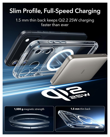 ESR Classic Hybrid iPhone 17 Pro Hoesje MagSafe Back Cover Transparant afbeelding 6