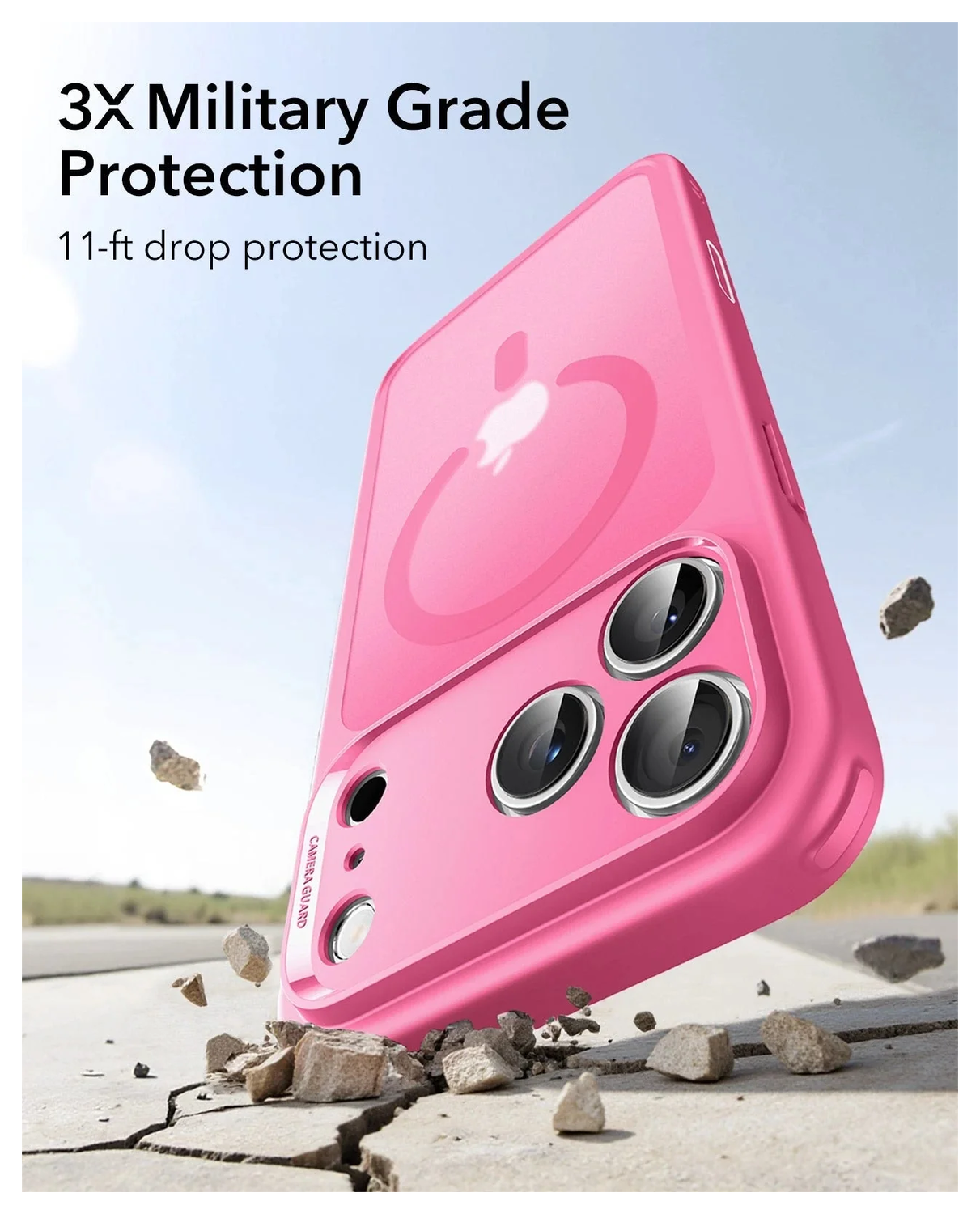 ESR Classic Hybrid iPhone 17 Pro Hoesje MagSafe Back Cover Roze afbeelding 4