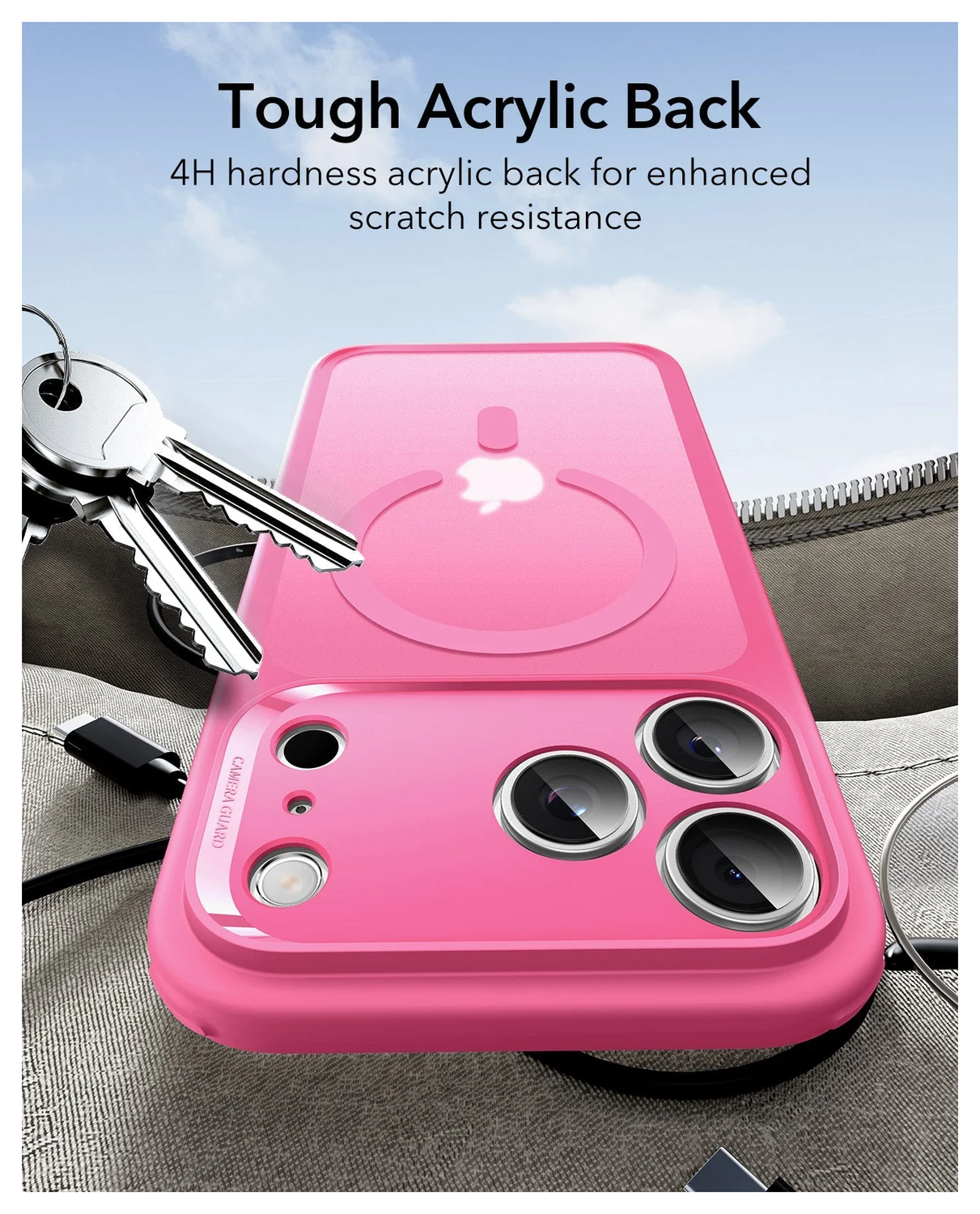 ESR Classic Hybrid iPhone 17 Pro Hoesje MagSafe Back Cover Roze afbeelding 5