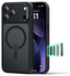 ESR Classic Hybrid iPhone 17 Pro Max Hoesje MagSafe Back Cover Frosted Zwart afbeelding 1