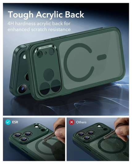 ESR Classic Hybrid iPhone 17 Pro Max Hoesje MagSafe Back Cover Groen afbeelding 5