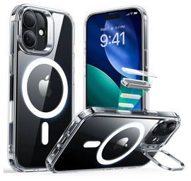 ESR Classic Hybrid MagSafe iPhone 17 Hoesje Stand Back Cover Transparant