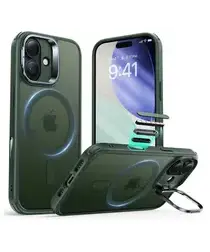 ESR Classic Hybrid MagSafe iPhone 17 Hoesje Stand Back Cover Groen afbeelding