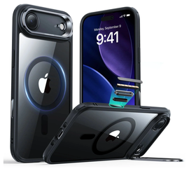 ESR Classic Hybrid MagSafe iPhone 17 Air Hoesje Stand Transparant Zwart