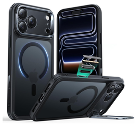 ESR Classic Hybrid MagSafe iPhone 17 Pro Hoesje Stand Frosted Zwart