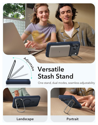 ESR Classic Hybrid MagSafe iPhone 17 Pro Hoesje Stand Blauw afbeelding 5