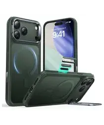 ESR Classic Hybrid MagSafe iPhone 17 Pro Hoesje Stand Groen afbeelding