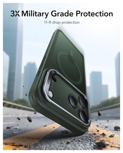 ESR Classic Hybrid MagSafe iPhone 17 Pro Hoesje Stand Groen afbeelding 4