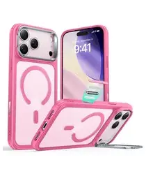 ESR Classic Hybrid MagSafe iPhone 17 Pro Hoesje Stand Roze afbeelding