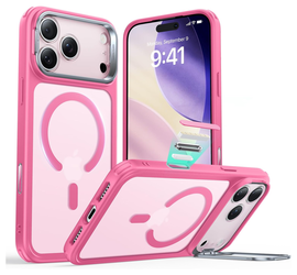 ESR Classic Hybrid MagSafe iPhone 17 Pro Hoesje Stand Roze afbeelding