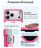 ESR Classic Hybrid MagSafe iPhone 17 Pro Hoesje Stand Roze afbeelding 3