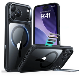 ESR Classic Hybrid MagSafe iPhone 17 Pro Max Hoesje Stand Transparant Zwart