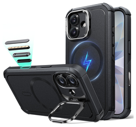 ESR Cyber Tough iPhone 17 Hoesje Stand MagSafe Back Cover Zwart