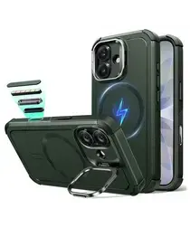 ESR Cyber Tough iPhone 17 Hoesje Stand MagSafe Back Cover Groen afbeelding