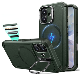 ESR Cyber Tough iPhone 17 Hoesje Stand MagSafe Back Cover Groen