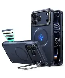 ESR Cyber Tough iPhone 17 Pro Hoesje Stand MagSafe Back Cover Blauw afbeelding