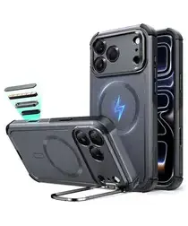 ESR Cyber Tough iPhone 17 Pro Hoesje Stand MagSafe Back Cover Grijs afbeelding
