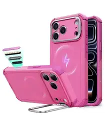 ESR Cyber Tough iPhone 17 Pro Hoesje Stand MagSafe Back Cover Roze afbeelding