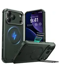 ESR Cyber Tough iPhone 17 Pro Max Hoesje Stand MagSafe Back Cover Groen afbeelding