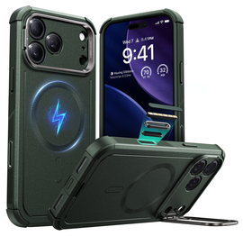ESR Cyber Tough iPhone 17 Pro Max Hoesje Stand MagSafe Back Cover Groen