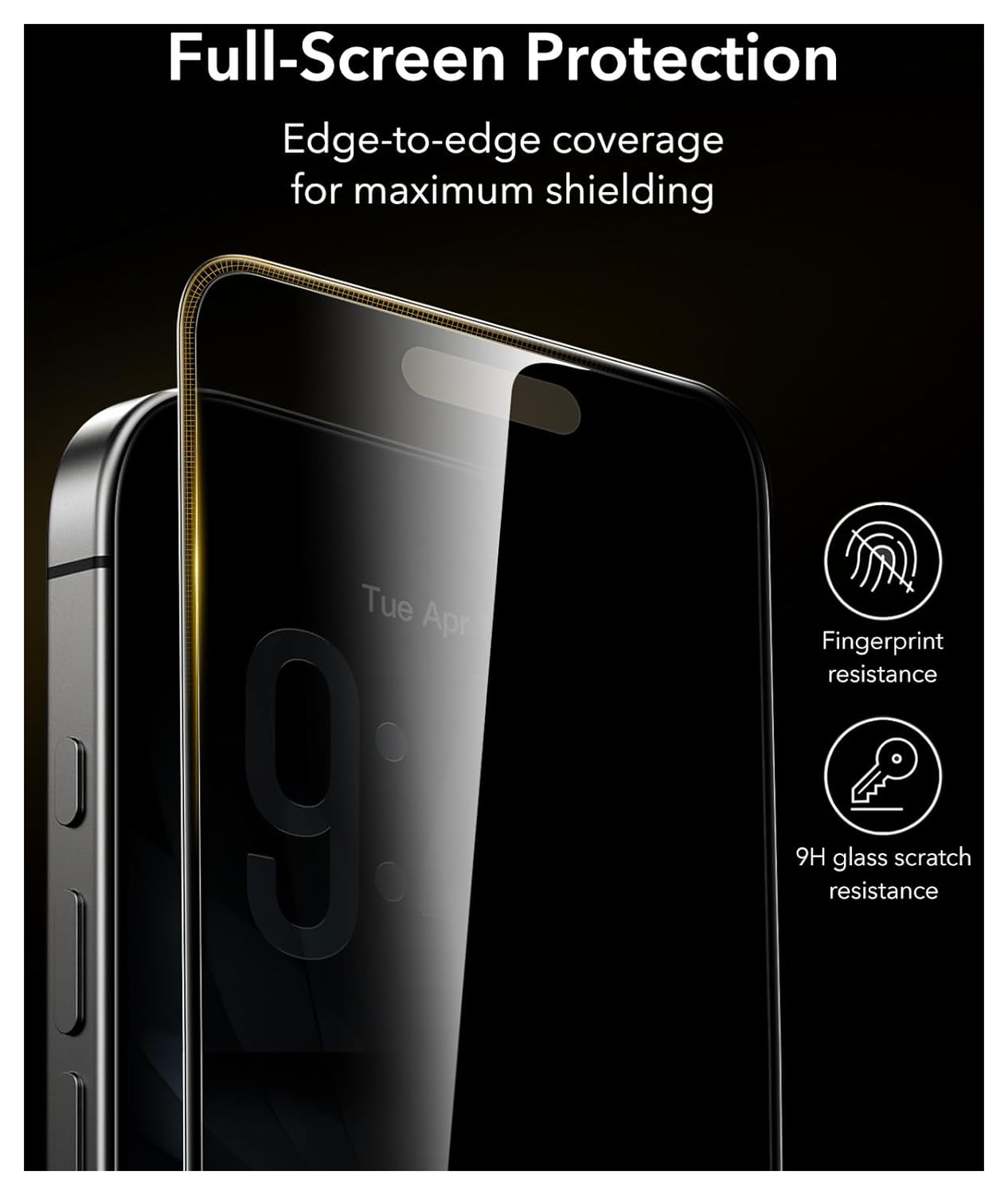 ESR UltraFit Armorite Pro Privacy iPhone 17 / 16 Pro Screen Protector (3-Pack) afbeelding 3