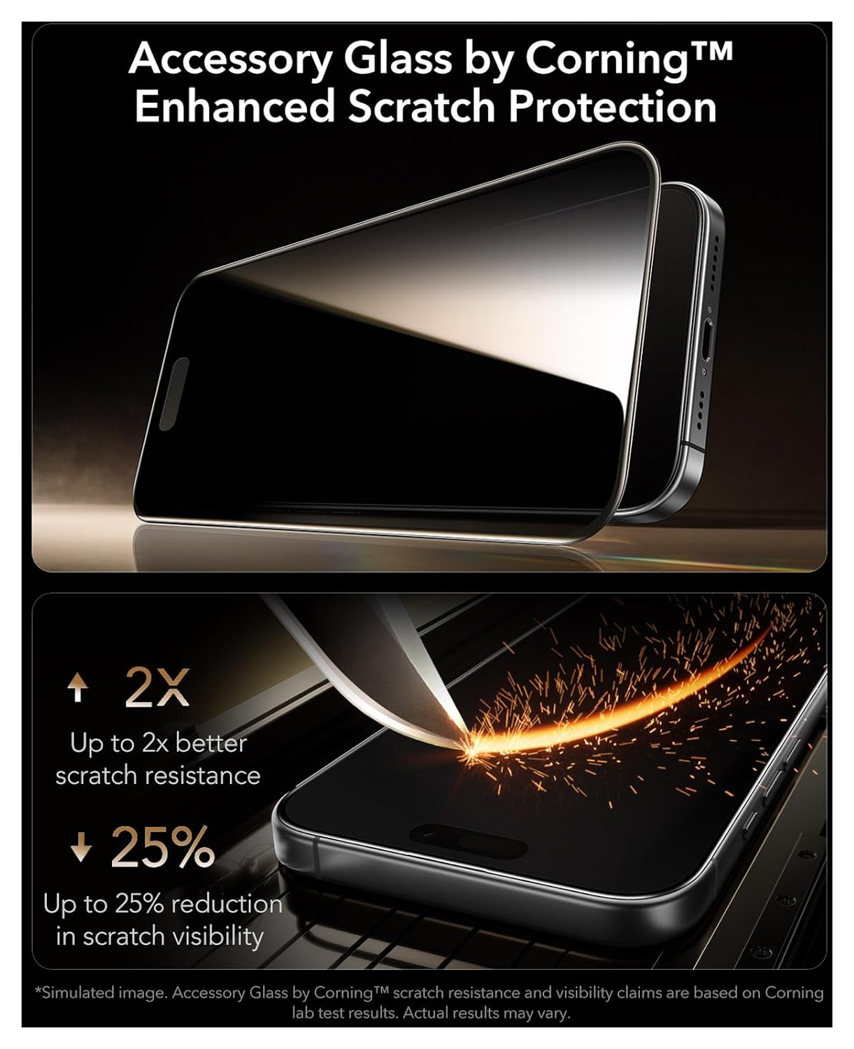 ESR UltraFit Armorite Pro Privacy iPhone 17 / 16 Pro Screen Protector (3-Pack) afbeelding 7