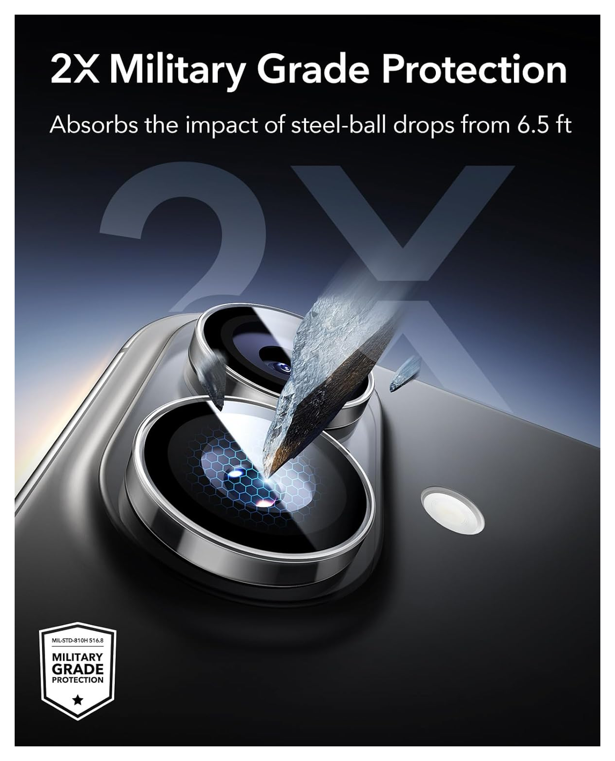 ESR Armorite Apple iPhone 17 / 16 / 16 Plus Camera Lens Protector Transparant afbeelding 4