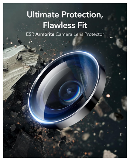 ESR Armorite iPhone 17 Pro (Max)/16 Pro (Max) Camera Lens Protector Zwart 2-Pack afbeelding 6