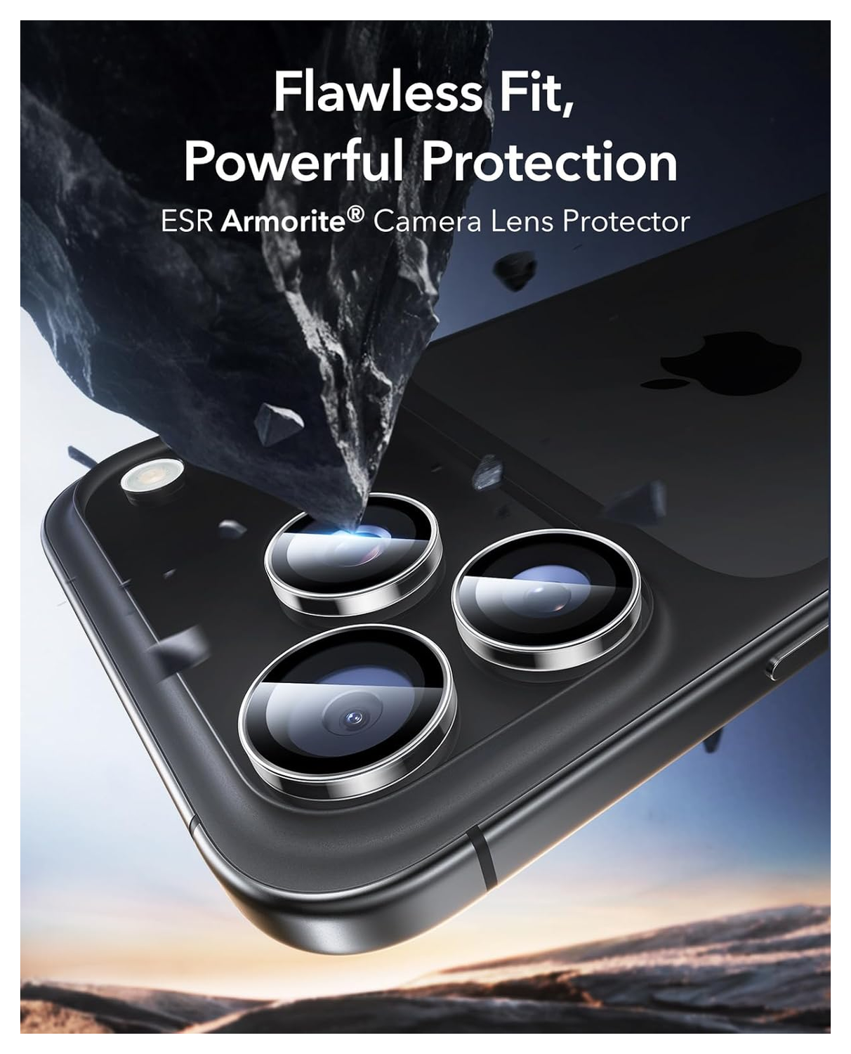 ESR Armorite iPhone 17 Pro (Max)/16 Pro (Max) Camera Lens Protector Transparant afbeelding 2