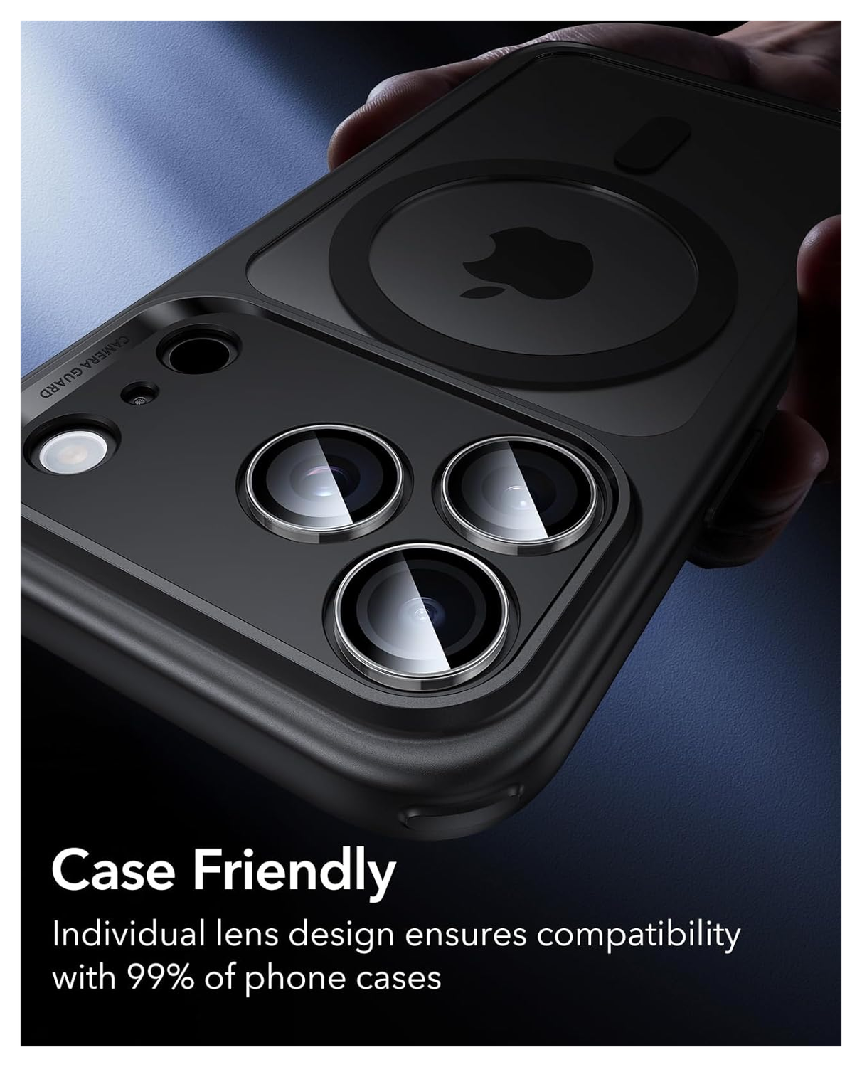 ESR Armorite iPhone 17 Pro (Max)/16 Pro (Max) Camera Lens Protector Transparant afbeelding 6