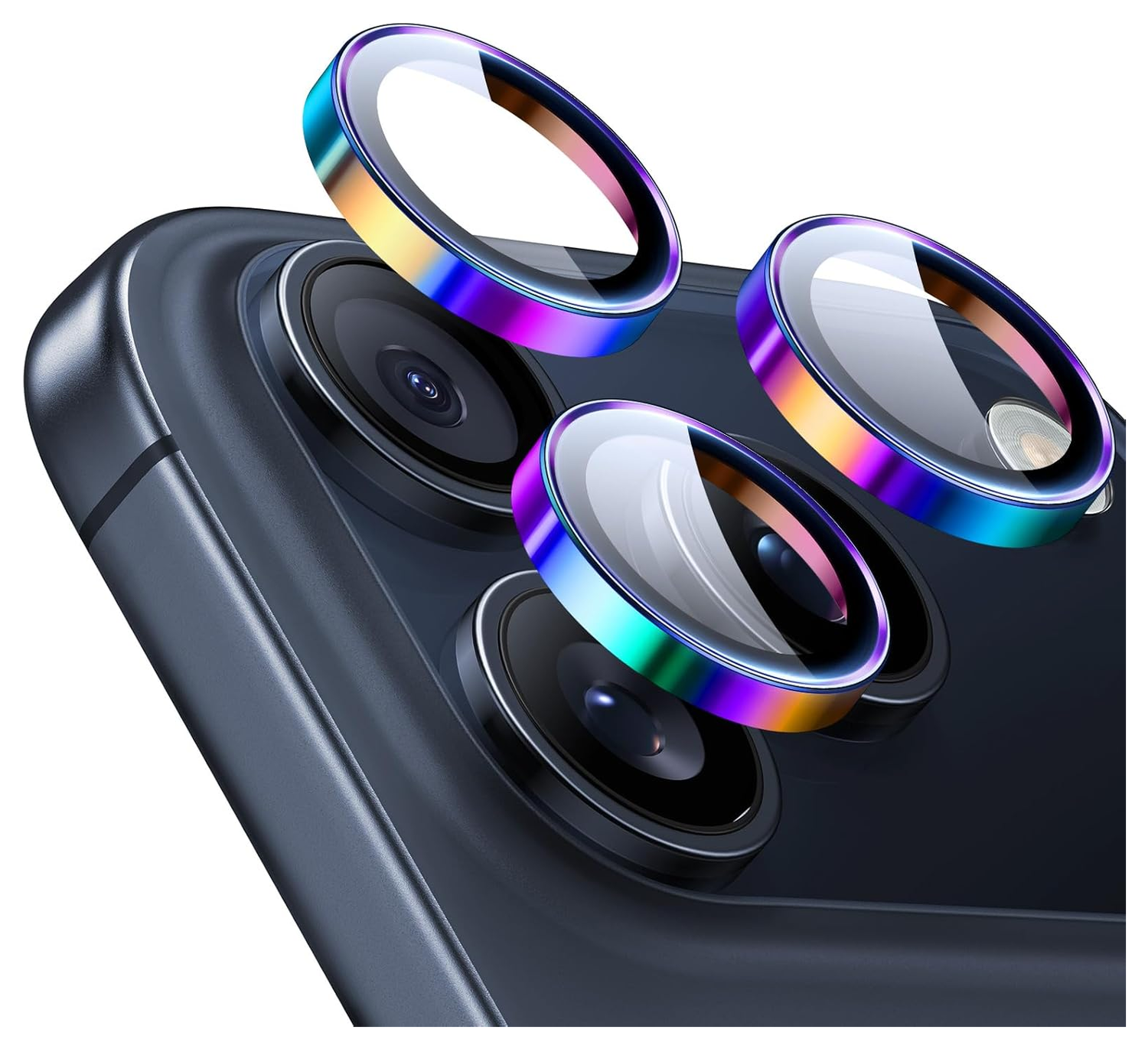 ESR Armorite iPhone 17 Pro (Max)/16 Pro (Max) Camera Lens Protector Chrome afbeelding 1