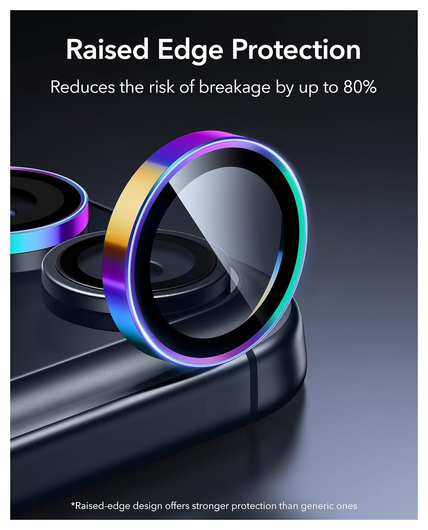 ESR Armorite iPhone 17 Pro (Max)/16 Pro (Max) Camera Lens Protector Chrome afbeelding 8