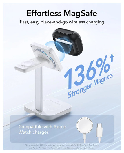 ESR Orbit Hybrid HaloLock Apple AirPods Pro 3 (2025) Hoesje MagSafe Zwart afbeelding 4