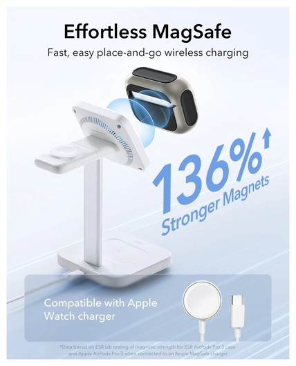 ESR Orbit Hybrid HaloLock Apple AirPods Pro 3 (2025) Hoesje MagSafe Titanium afbeelding 3