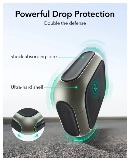 ESR Orbit Hybrid HaloLock Apple AirPods Pro 3 (2025) Hoesje MagSafe Titanium afbeelding 5