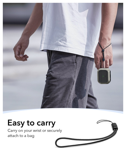 ESR Orbit Hybrid HaloLock Apple AirPods Pro 3 (2025) Hoesje MagSafe Titanium afbeelding 6